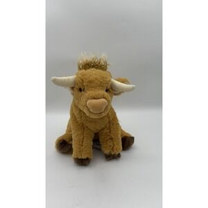 Douglas Plush Scottie Highland Long Horn Cow 9" Cuddle Toys Super Soft NEW